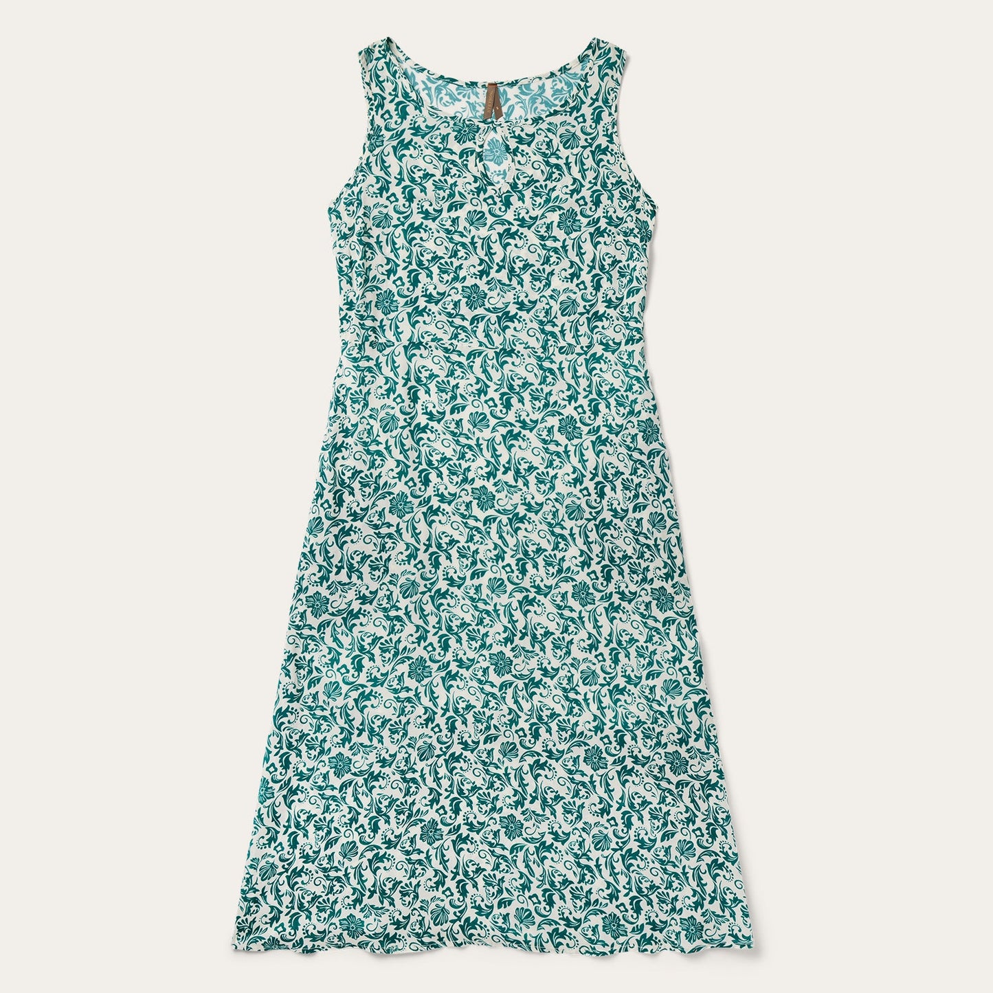 Jade Floral Print Sleeveless Dress Green