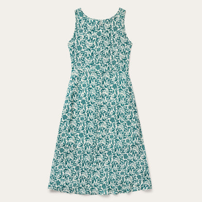 Jade Floral Print Sleeveless Dress Green