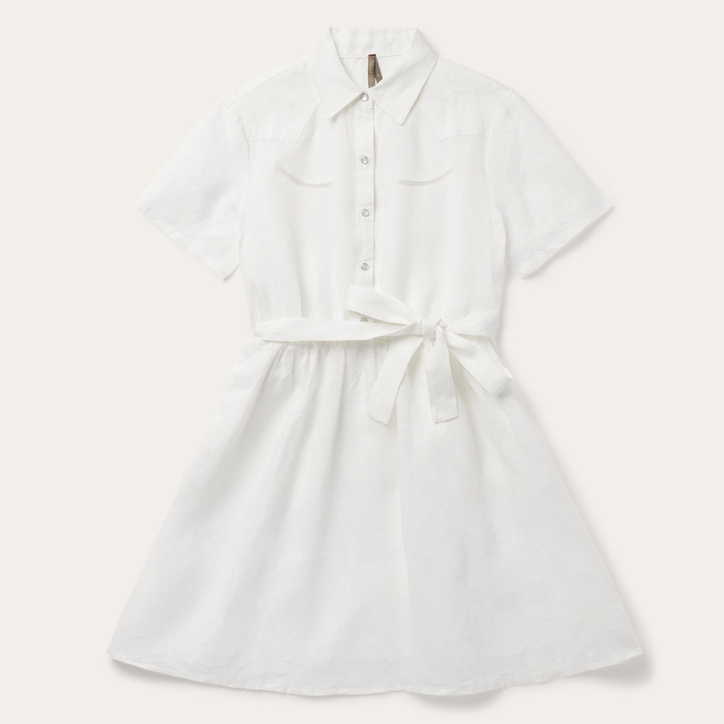 White Linen Shirt Dress White