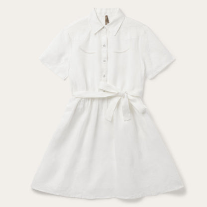 White Linen Shirt Dress White