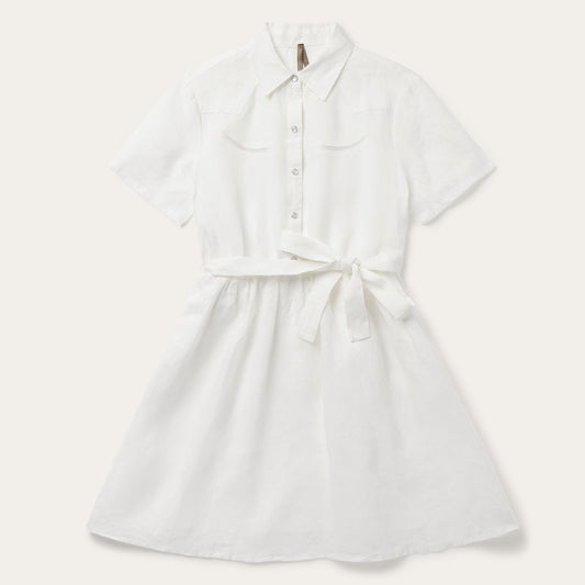 White Linen Shirt Dress White