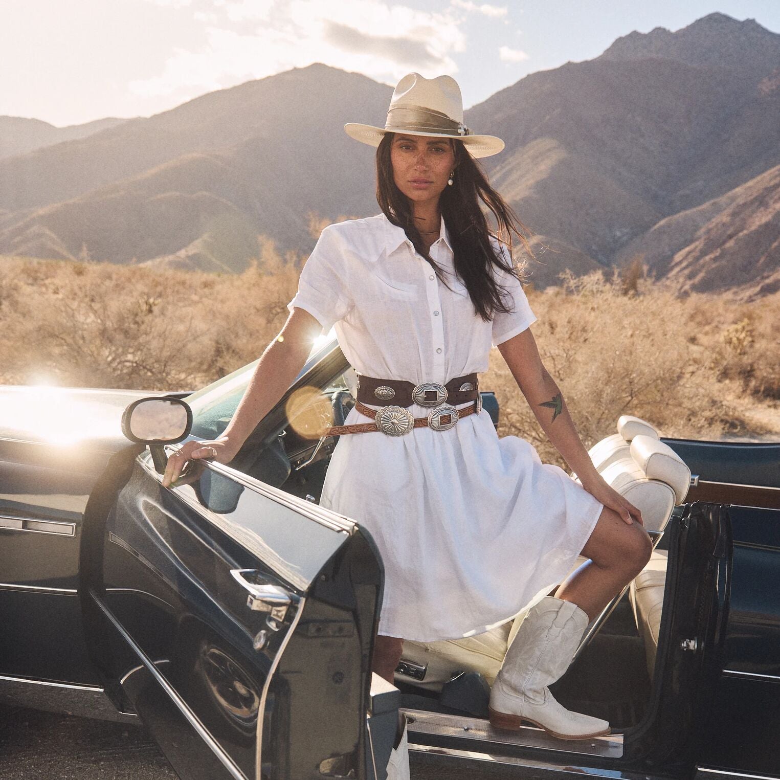 White Linen Shirt Dress White