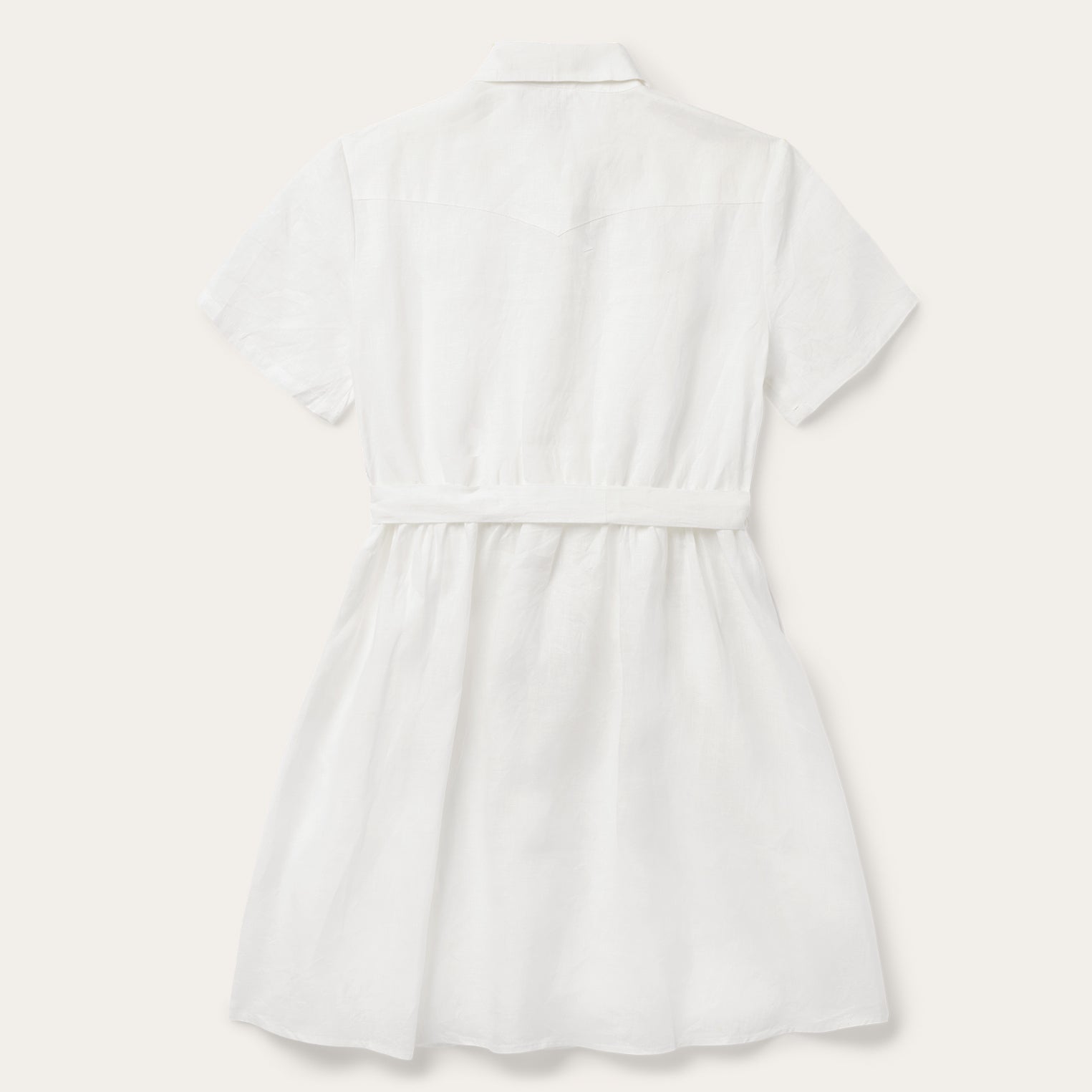 White Linen Shirt Dress White
