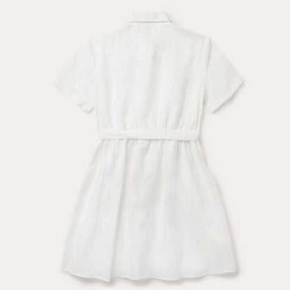 White Linen Shirt Dress White