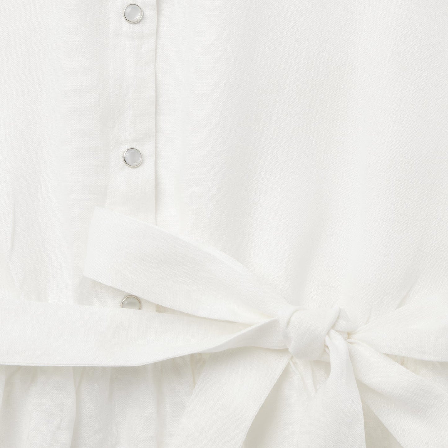 White Linen Shirt Dress White