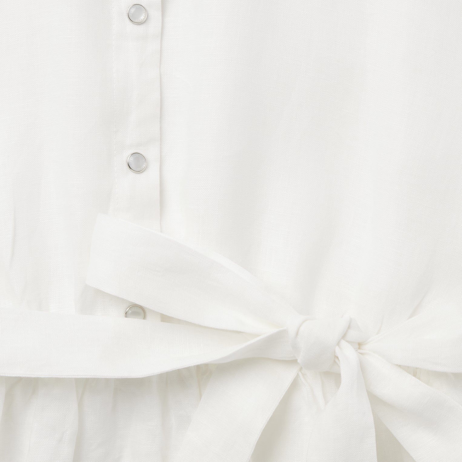 White Linen Shirt Dress White