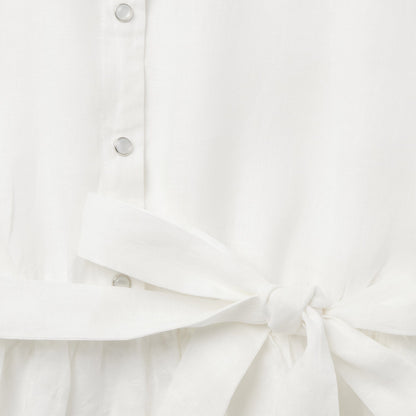 White Linen Shirt Dress White