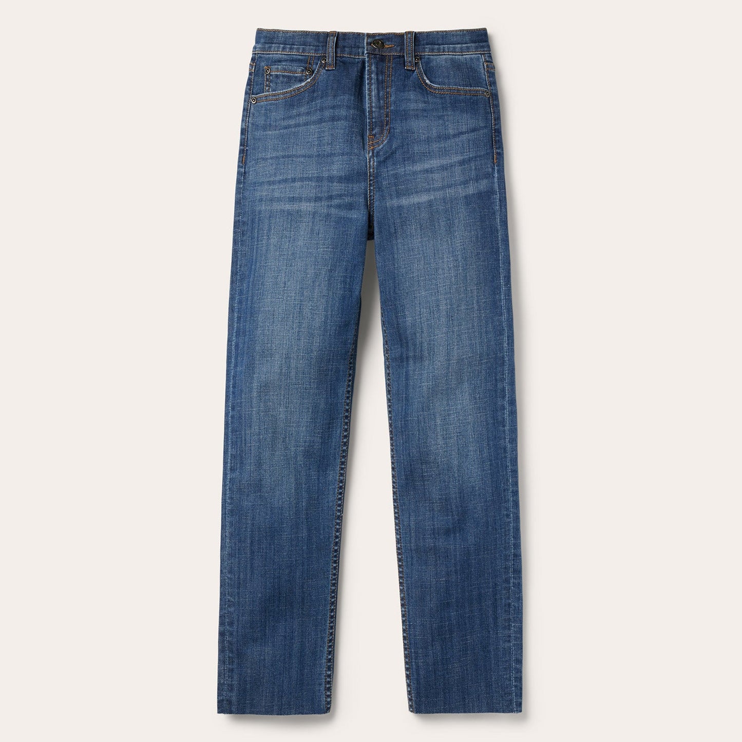 915 High Rise Straight Fit Crop Jeans Blue