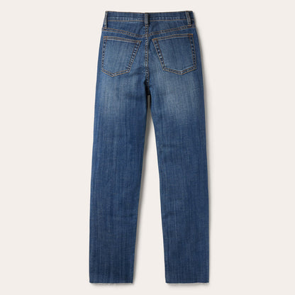 915 High Rise Straight Fit Crop Jeans Blue