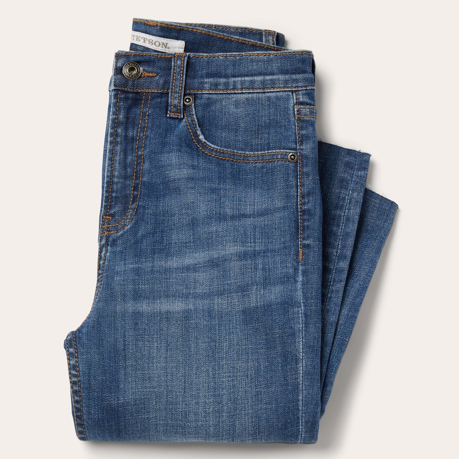 915 High Rise Straight Fit Crop Jeans Blue