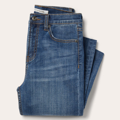 915 High Rise Straight Fit Crop Jeans Blue