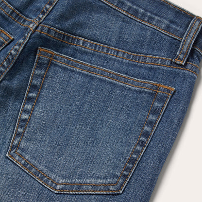 915 High Rise Straight Fit Crop Jeans Blue