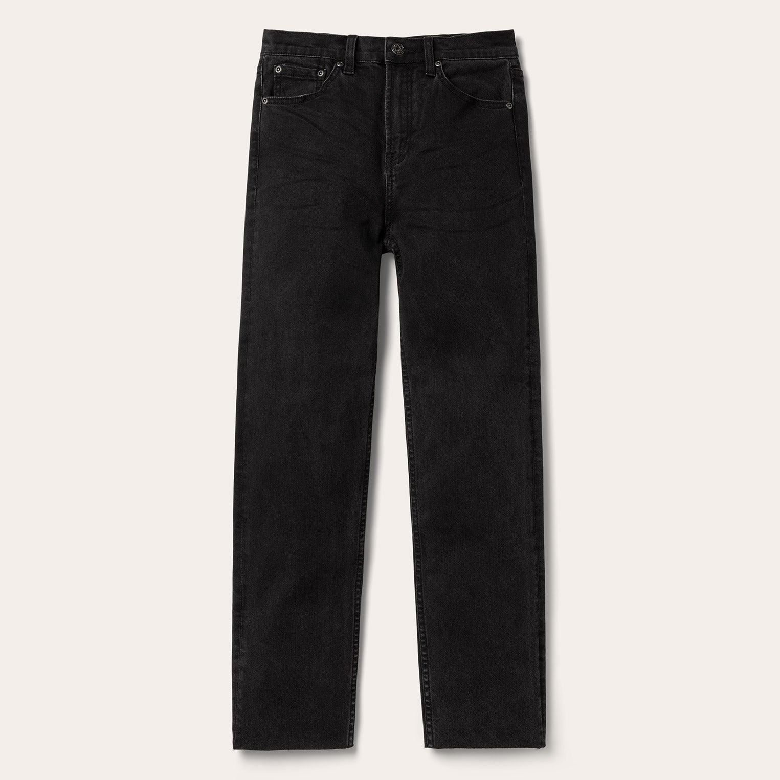 915 High Rise Straight Fit Crop Jeans Black