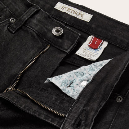 915 High Rise Straight Fit Crop Jeans Black