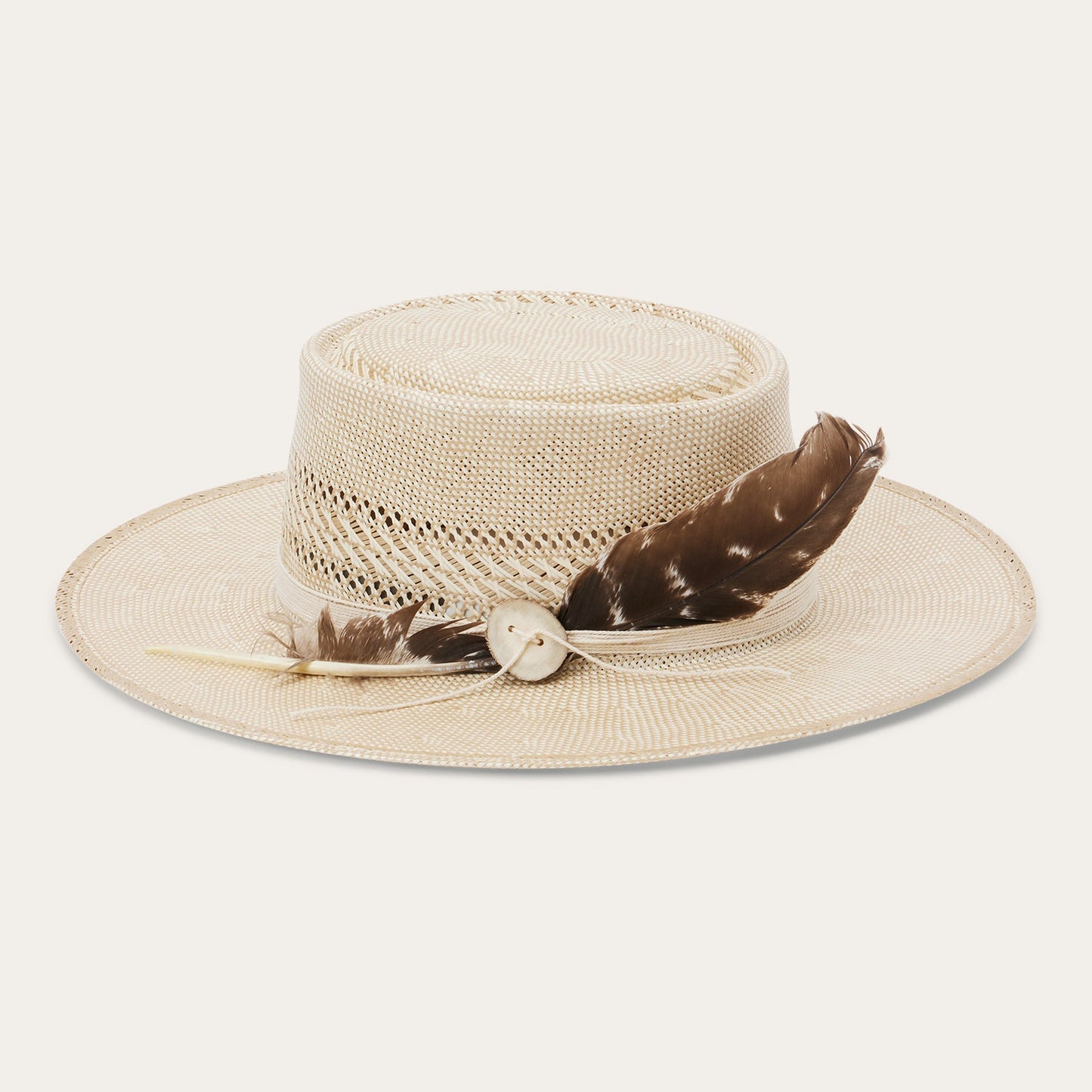 Batterson Straw Hat Ivory/Tan
