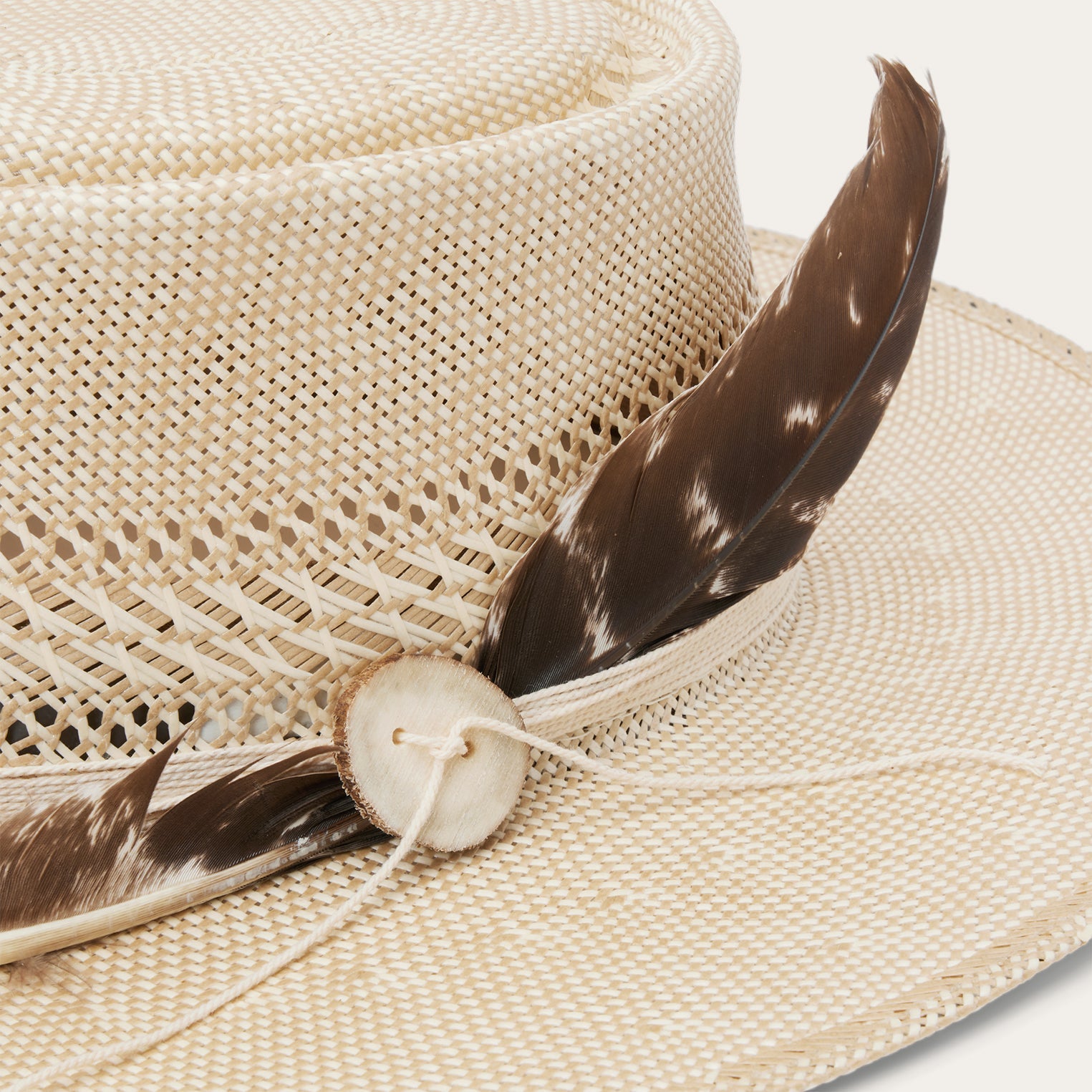 Batterson Straw Hat Ivory/Tan
