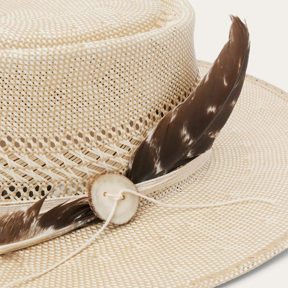 Batterson Straw Hat Ivory/Tan