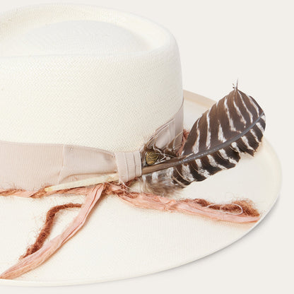 Kings Row Shantung Straw Fedora Natural