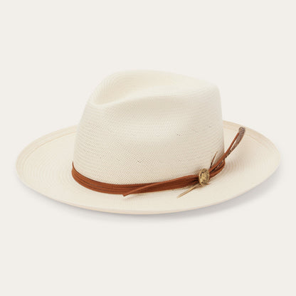 Tallahassee Shantung Straw Fedora Natural