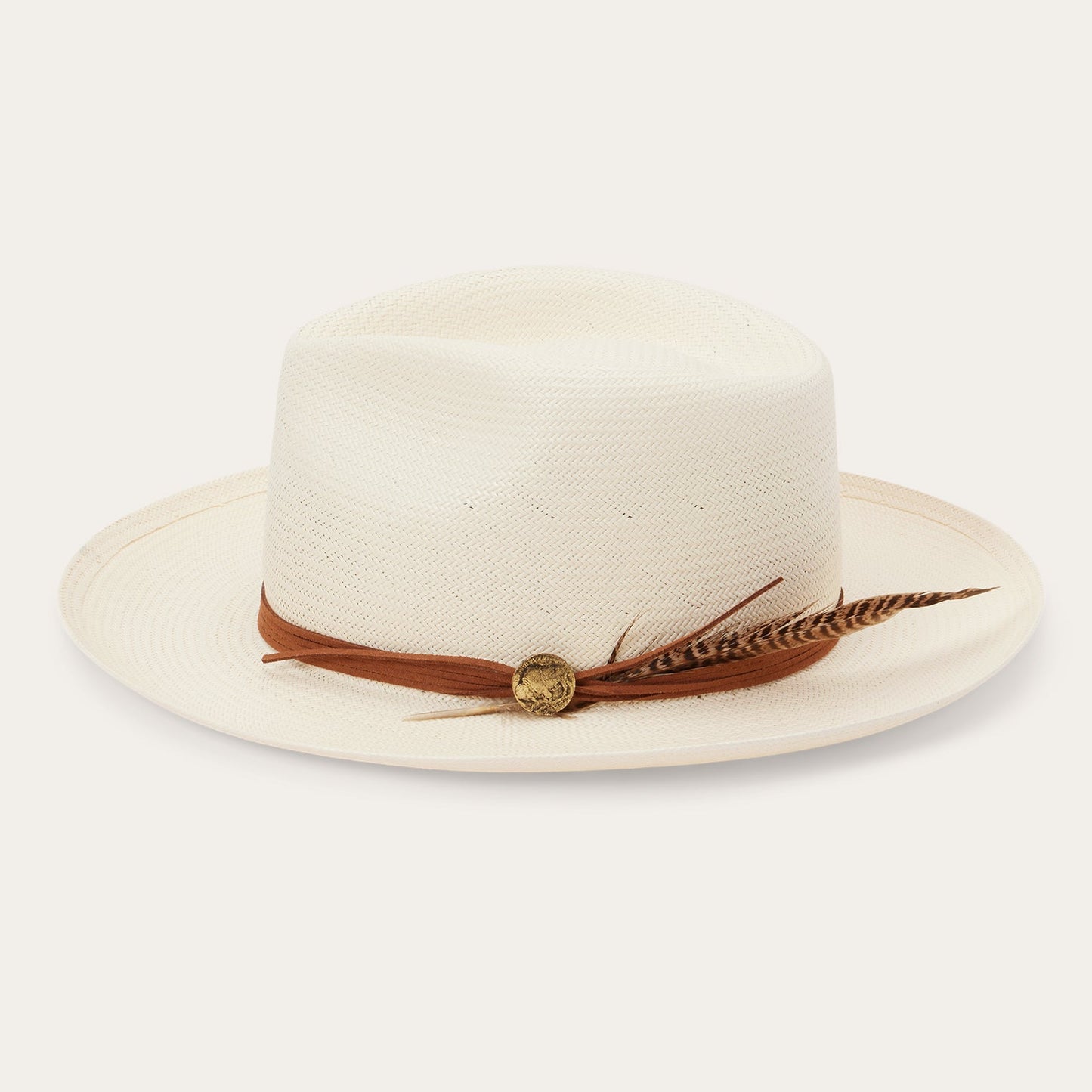 Tallahassee Shantung Straw Fedora Natural