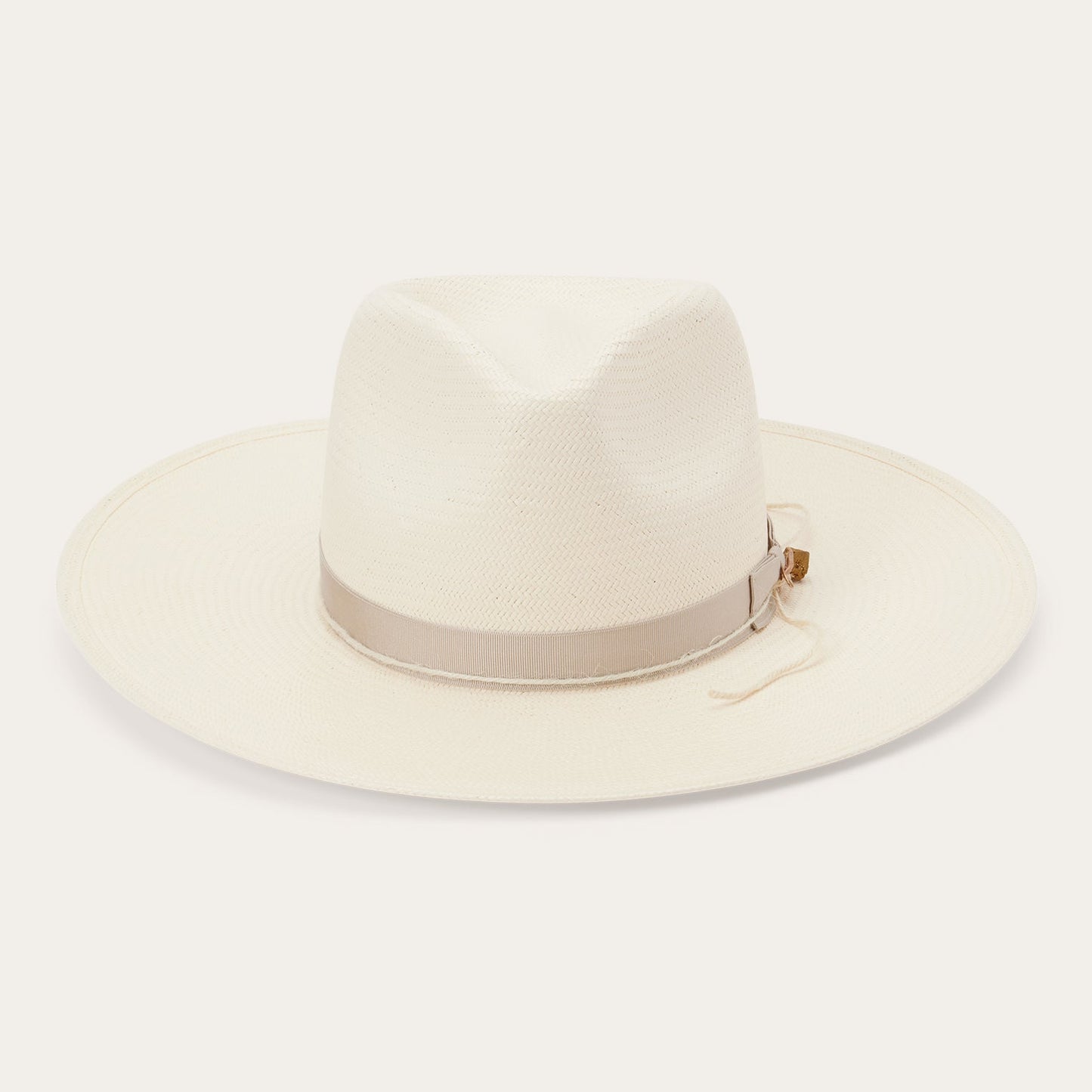 JW Marshall Straw Flat Brim Hat Natural
