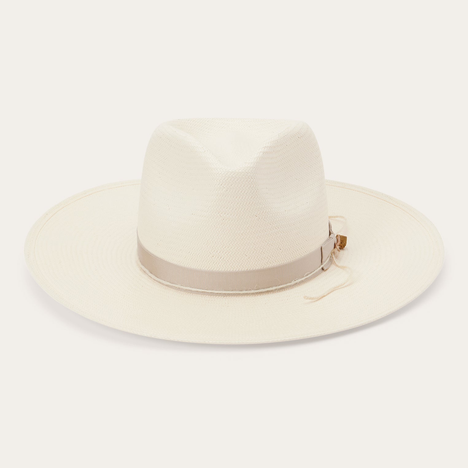JW Marshall Straw Flat Brim Hat Natural