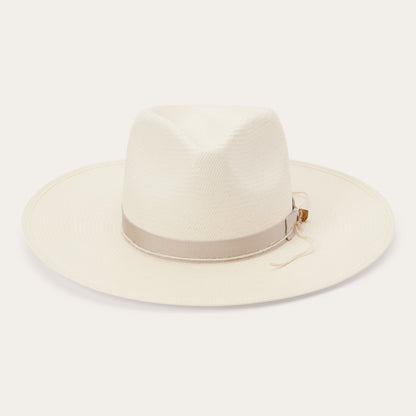 JW Marshall Straw Flat Brim Hat Natural