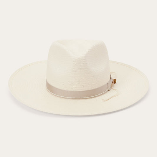 JW Marshall Straw Flat Brim Hat Natural
