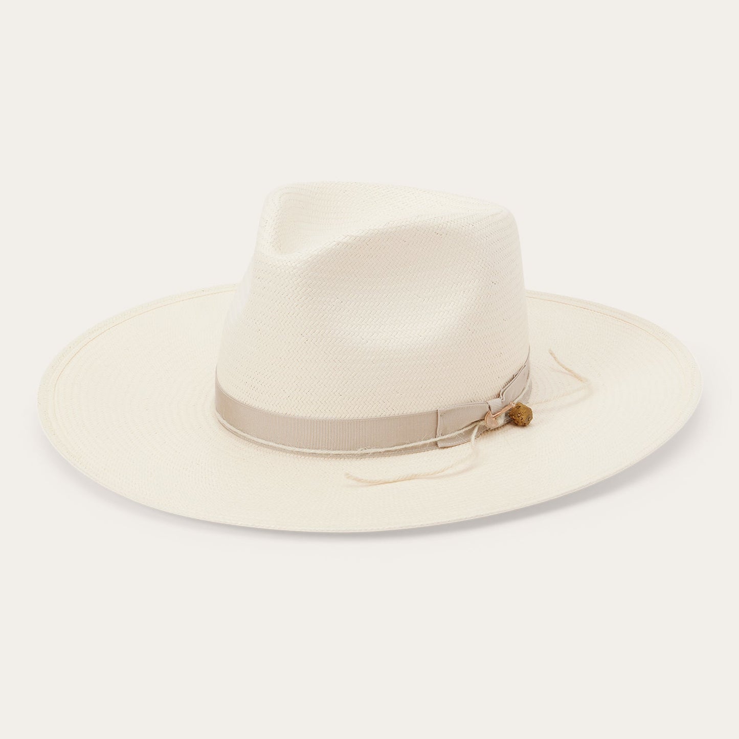 JW Marshall Straw Flat Brim Hat Natural