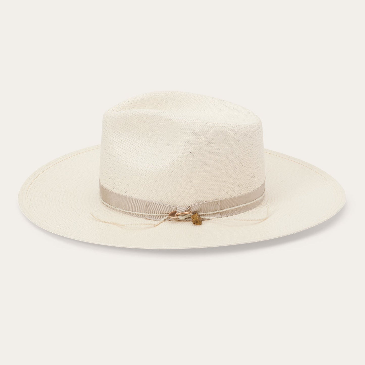 JW Marshall Straw Flat Brim Hat Natural