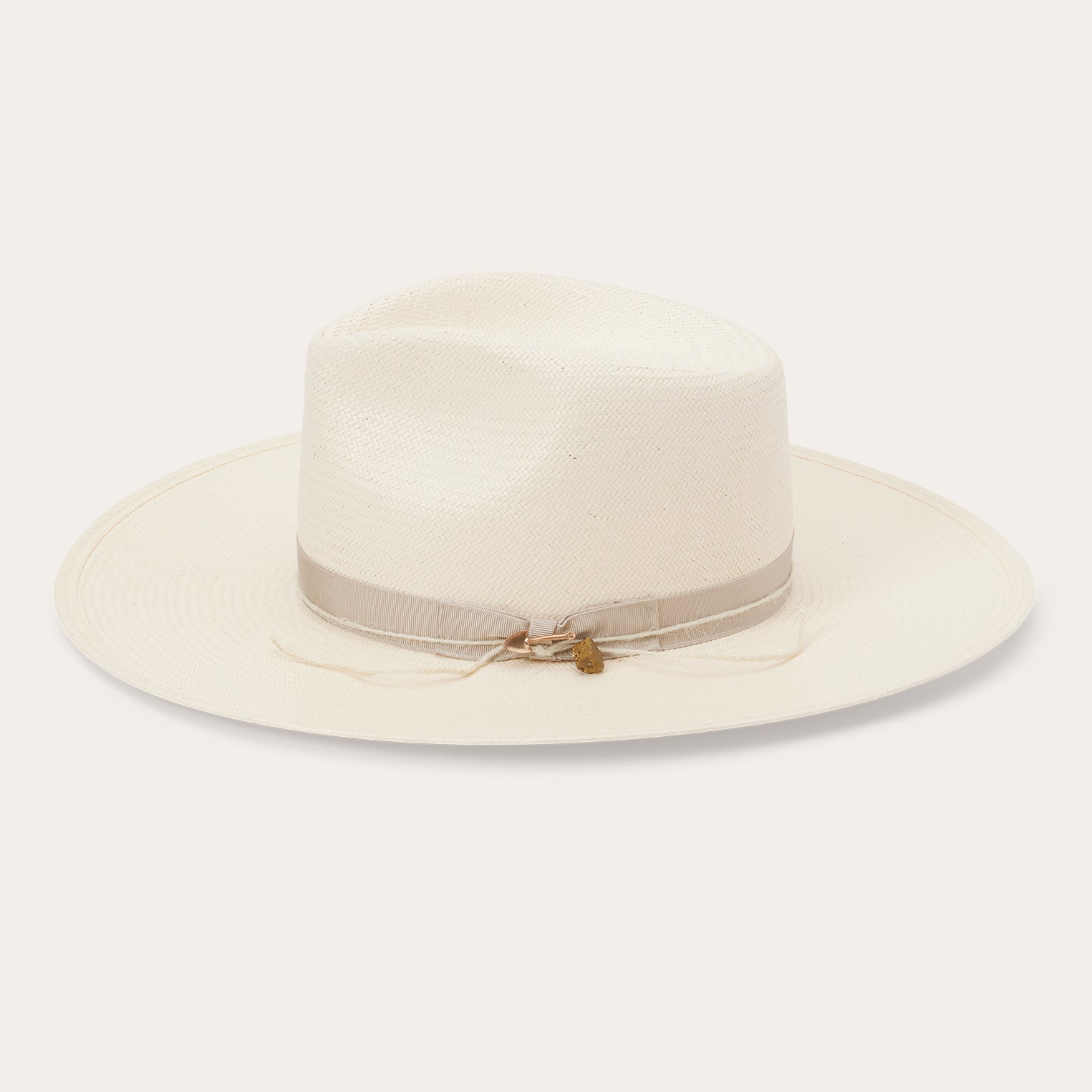 JW Marshall Straw Flat Brim Hat Natural