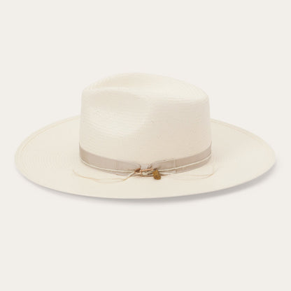 JW Marshall Straw Flat Brim Hat Natural