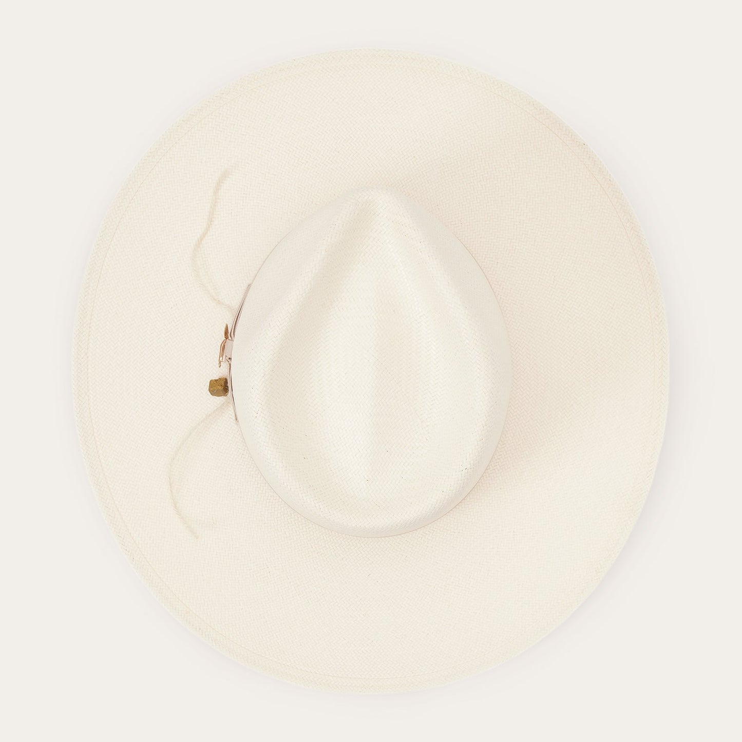 JW Marshall Straw Flat Brim Hat Natural