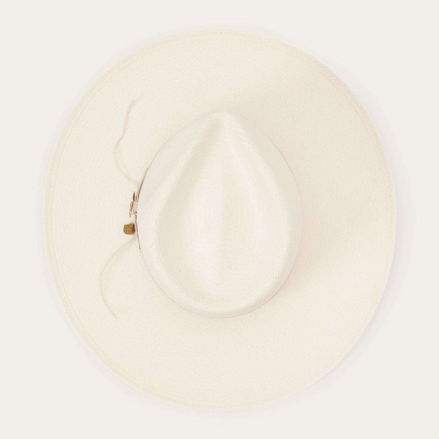 JW Marshall Straw Flat Brim Hat Natural