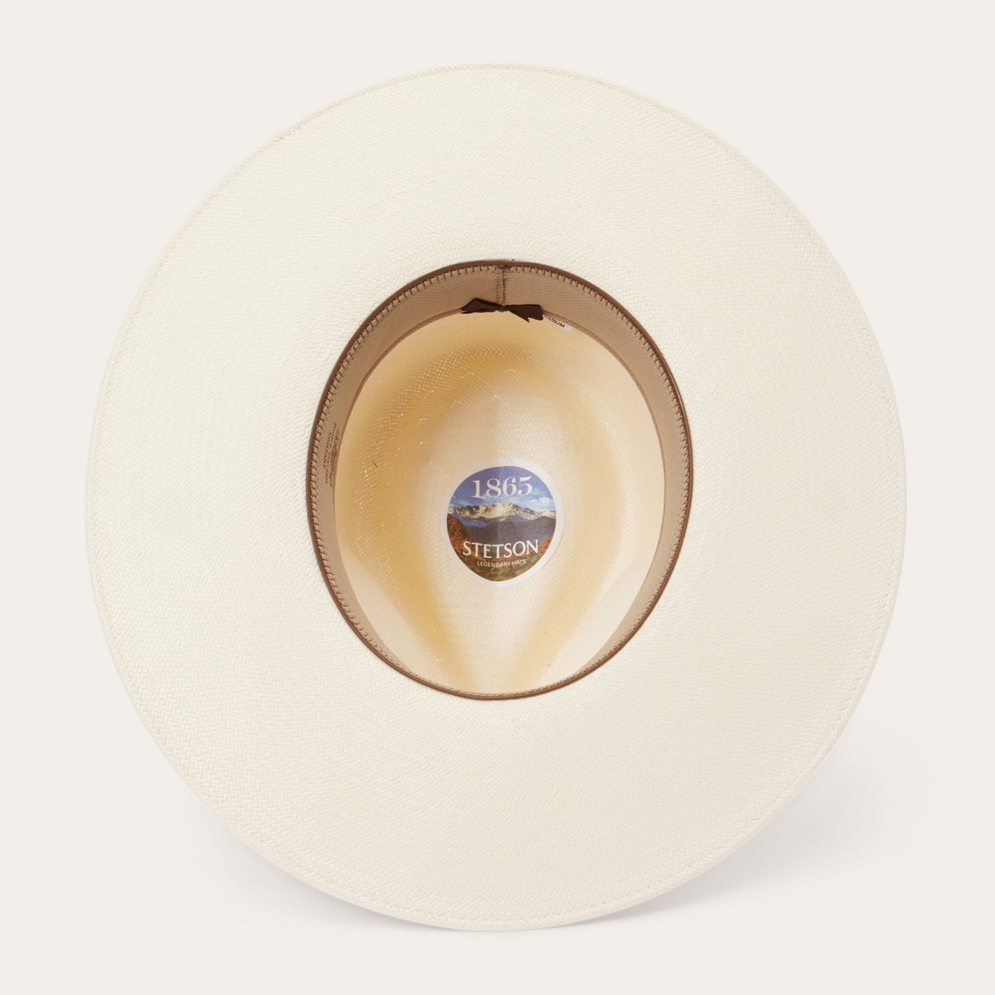 JW Marshall Straw Flat Brim Hat Natural