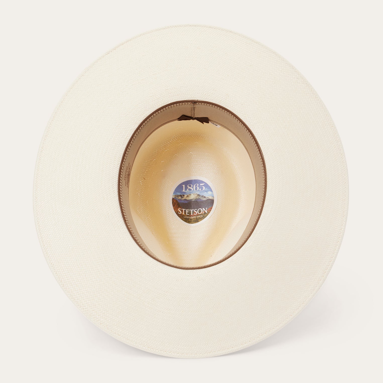 JW Marshall Straw Flat Brim Hat Natural