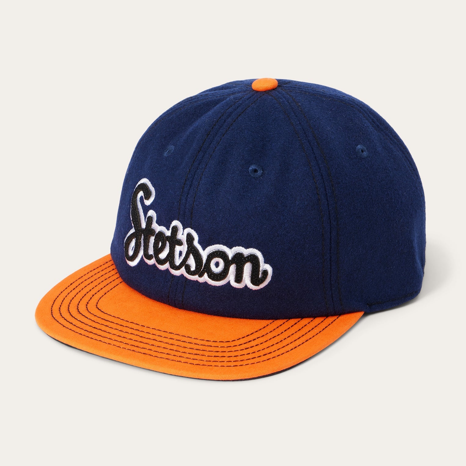 Retro Script Baseball Cap Navy