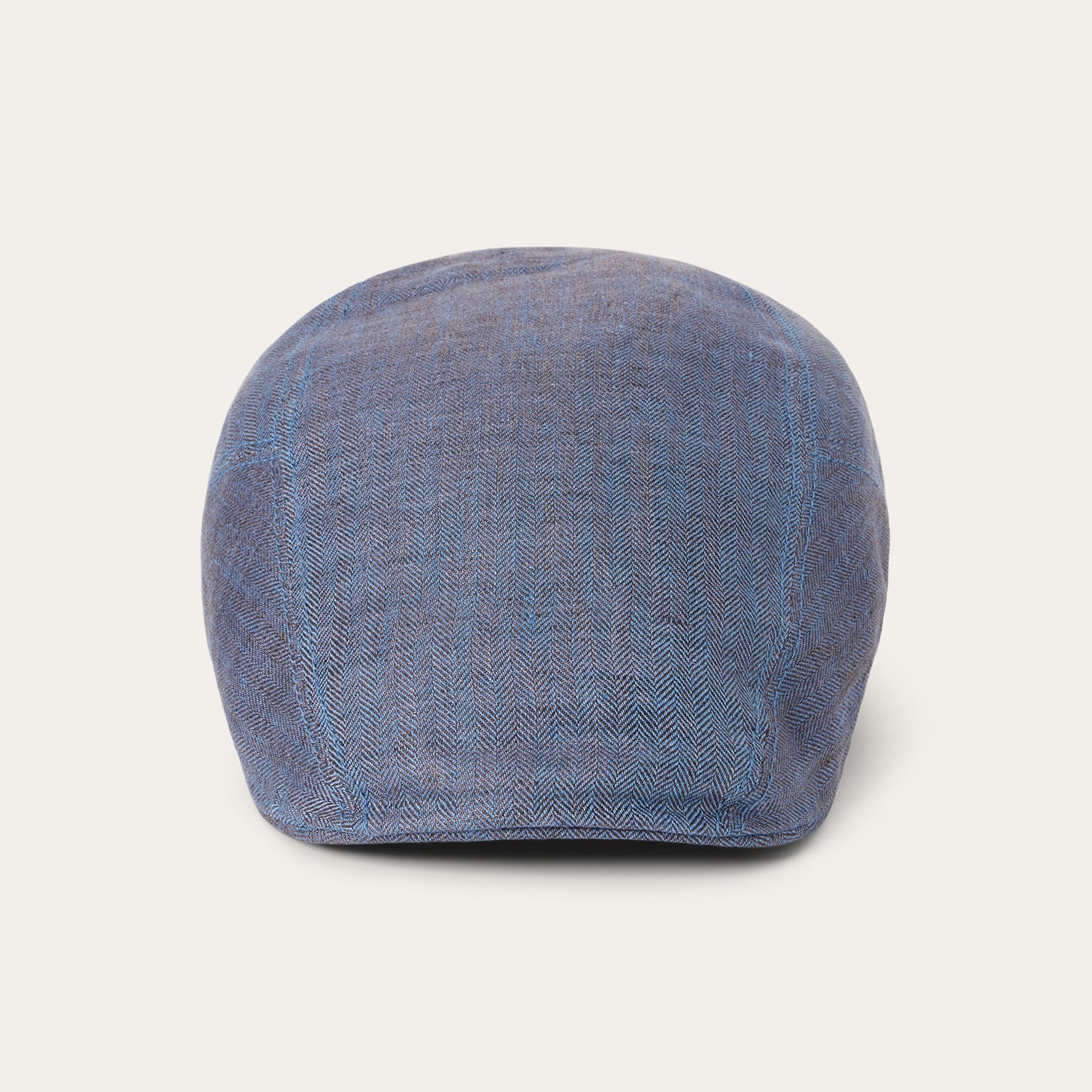 Herringbone Linen Ivy Cap Blue Herringbone