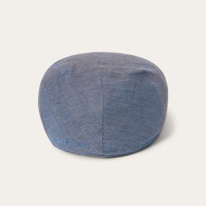 Herringbone Linen Ivy Cap Blue Herringbone