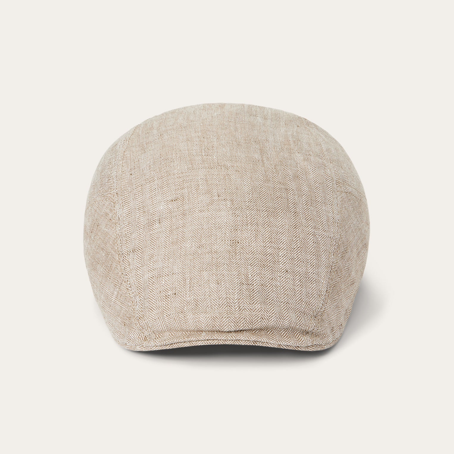 Herringbone Linen Ivy Cap Beige Herringbone