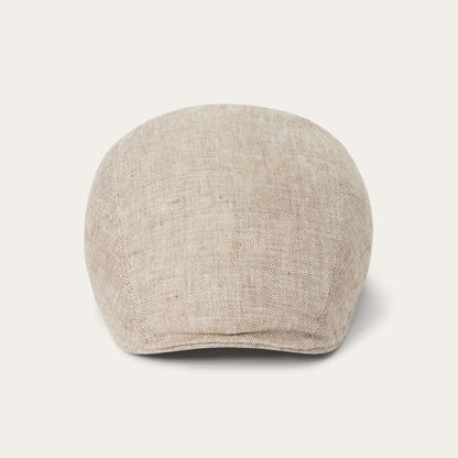 Herringbone Linen Ivy Cap Beige Herringbone