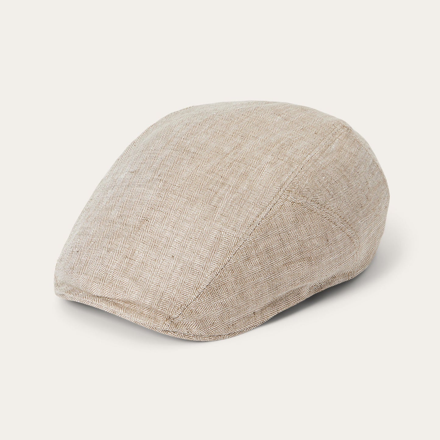 Herringbone Linen Ivy Cap Beige Herringbone