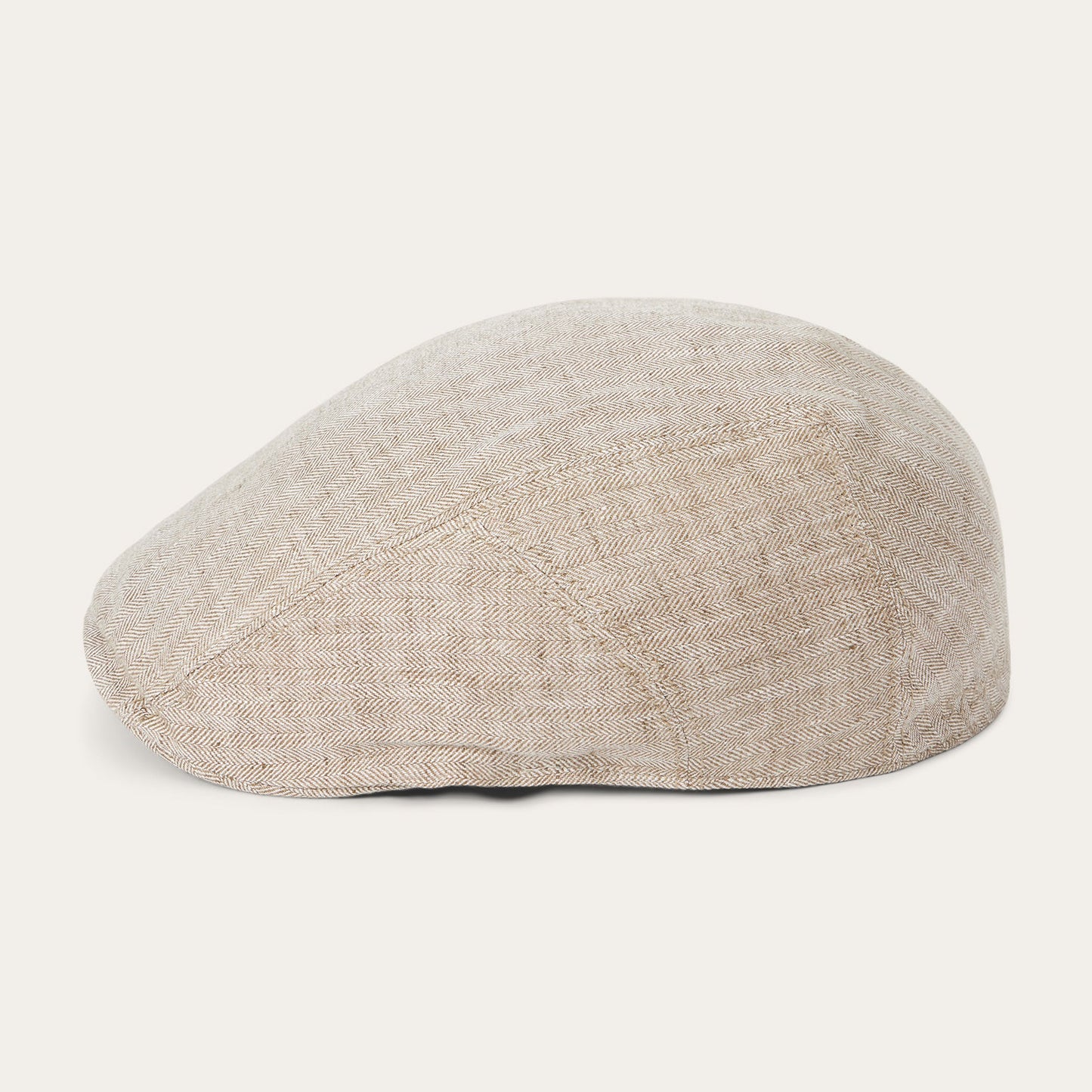 Herringbone Linen Ivy Cap Beige Herringbone