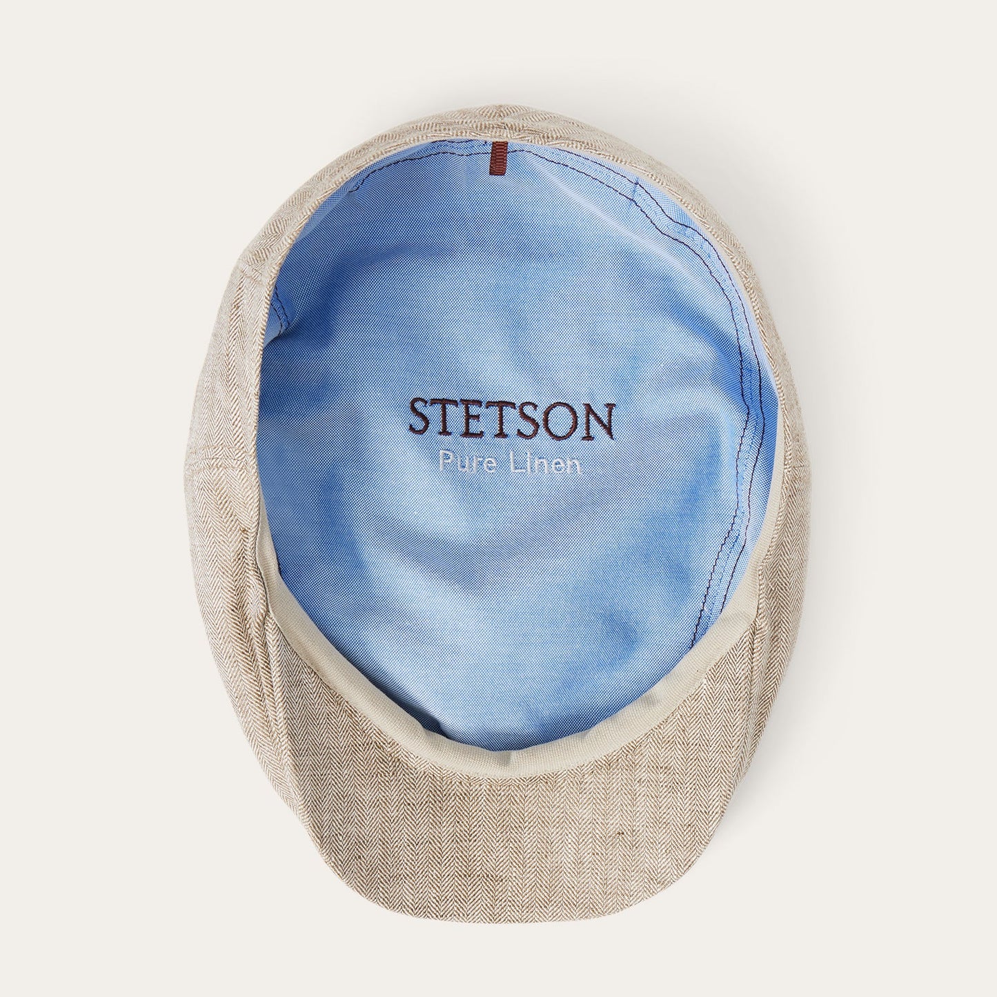 Herringbone Linen Ivy Cap Beige Herringbone