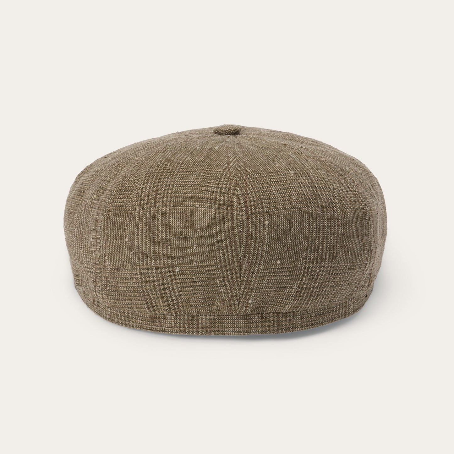 Glen Check Linen/Silk Hatteras Cap Olive Check