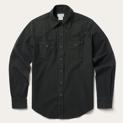 Charcoal Corded Denim Shirt Grey