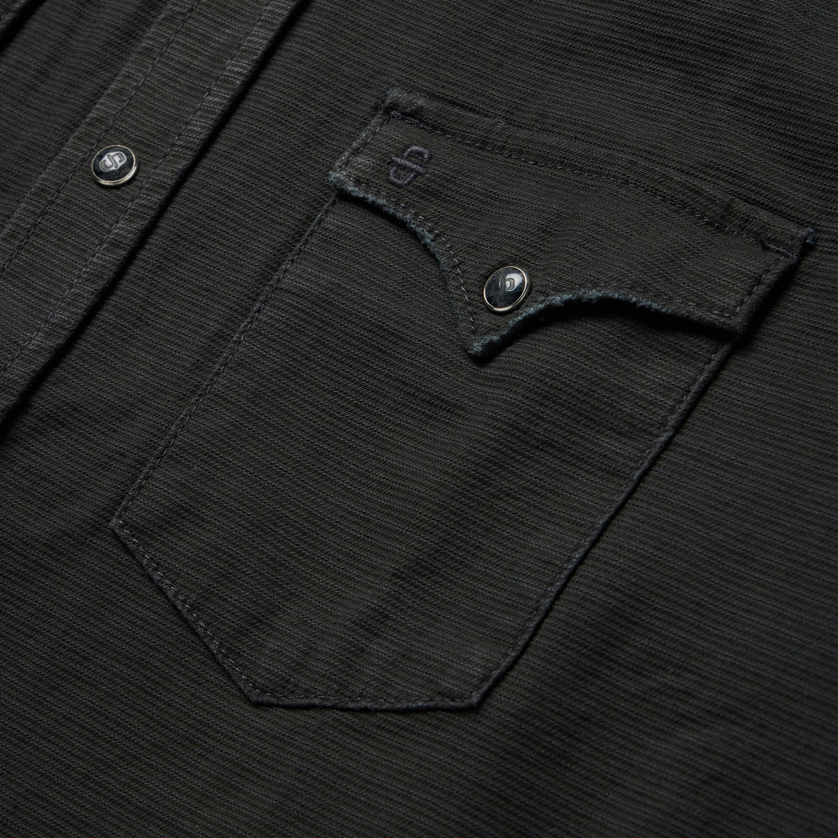 Charcoal Corded Denim Shirt Grey