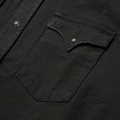 Charcoal Corded Denim Shirt Grey