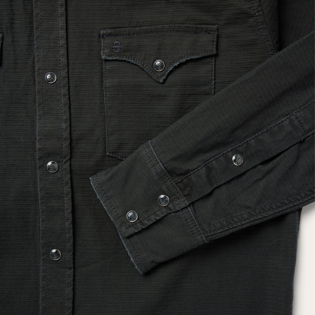 Charcoal Corded Denim Shirt Grey