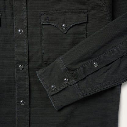 Charcoal Corded Denim Shirt Grey